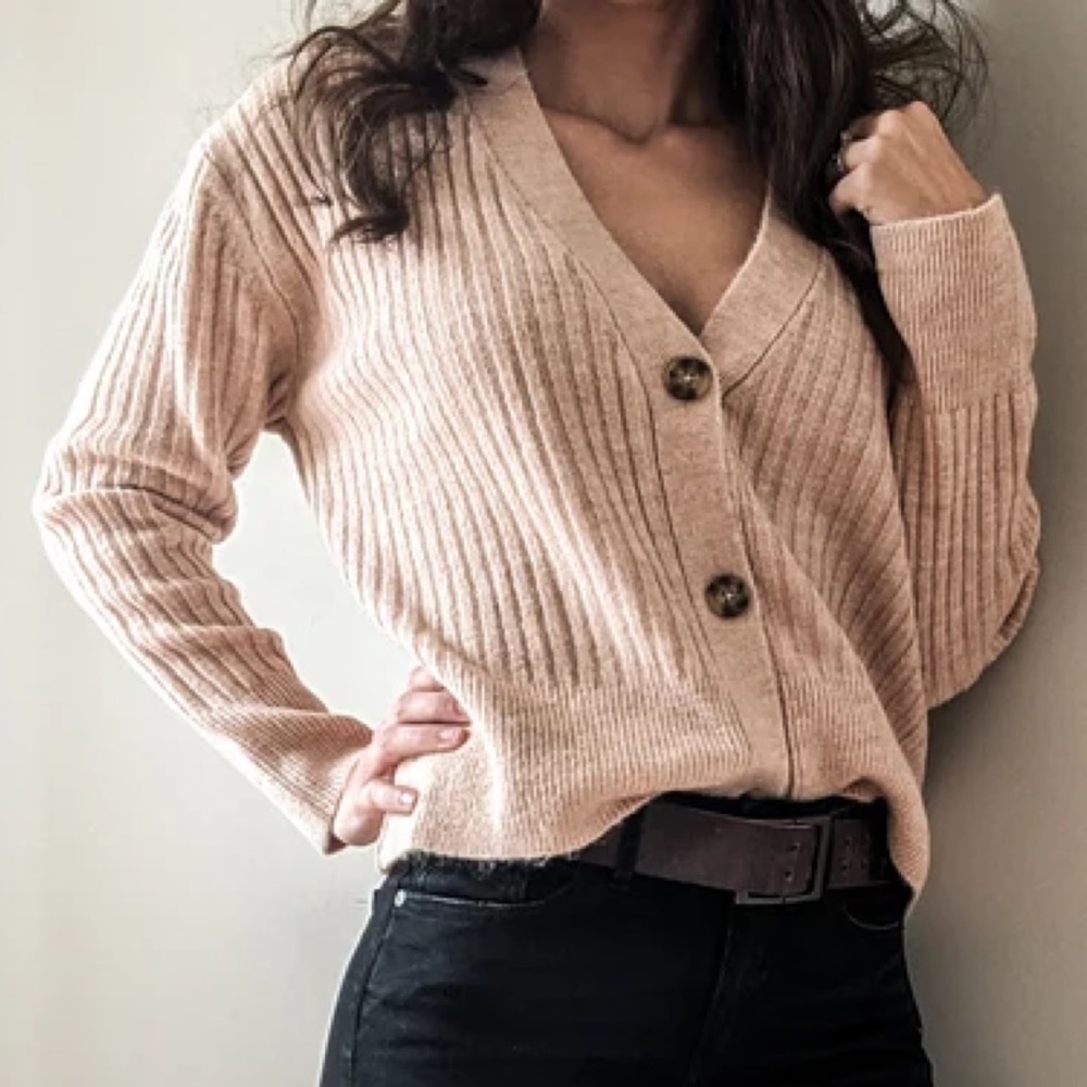 NWT! - Black Tape | Button Down Oversize Cardigan - Picture 4 of 16